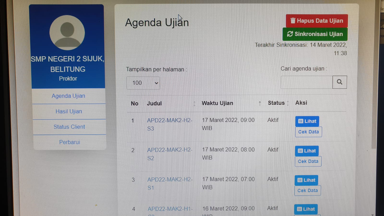 PENGINSTALAN APLIKASI APD UJI COBA INSTRUMEN AKADEMIK TAHAP 2 DAN PROSES SINKRONISASI PENGINSTALAN APLIKASI APD UJI COBA INSTRUMEN AKADEMIK TAHAP 2 DAN PROSES SINKRONISASI