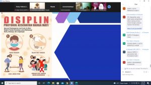 Kepala Sekolah, proktor dan teknisi mengikuti kegiatan zoom meeting pengarahan teknis pelaksanaan Ujicoba Instrumen Akademik Tahap 2