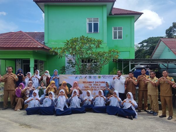 Tim Penilaian Lomba Sekolah Sehat Tingkat Kabupaten Melakukan Penilaian di SMP Negeri 2 Sijuk
